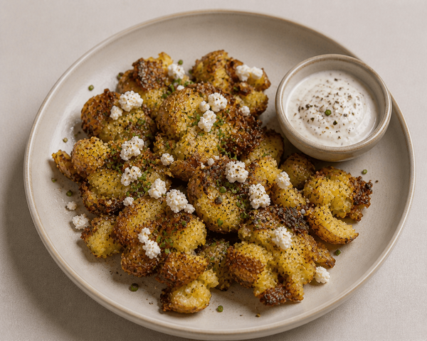 Smashed Potatoes whith Feta& Dresing 